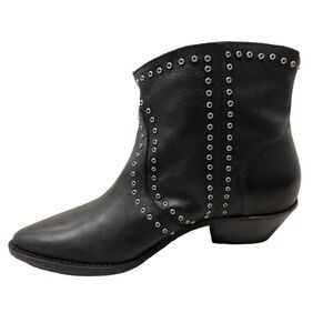 Lemare Studded Ankle Boots Black Silver EU37